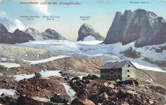 73982364 Adamekhuette Berghaus am Gosaugletscher Alpen