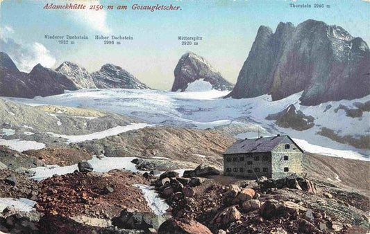 73982364 Adamekhuette Berghaus am Gosaugletscher Alpen