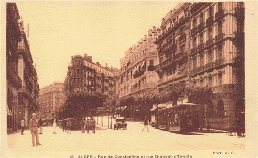 74011564 Strassenbahn Tramway-- Algerie rue Constantine et Dumont-d'Urville