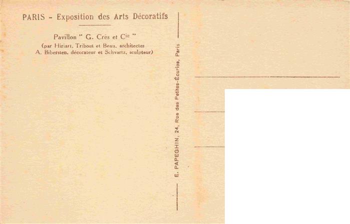 74012238 Exposition Arts Decoratifs Paris 1925 Pavillon G Cres et Cie Hiriart Tr