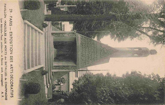 74012242 Exposition Arts Decoratifs Paris 1925 Pavillon Mausolee aux mortes des