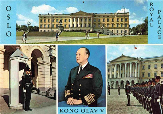 74012539 Adel Norwegen Koenigshaus Kong Olav V Oslo The Royal Palace