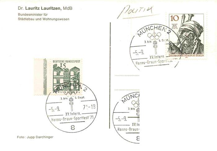 74013314 Politik DR. Lauritz Lauritzen MdB Muenchen