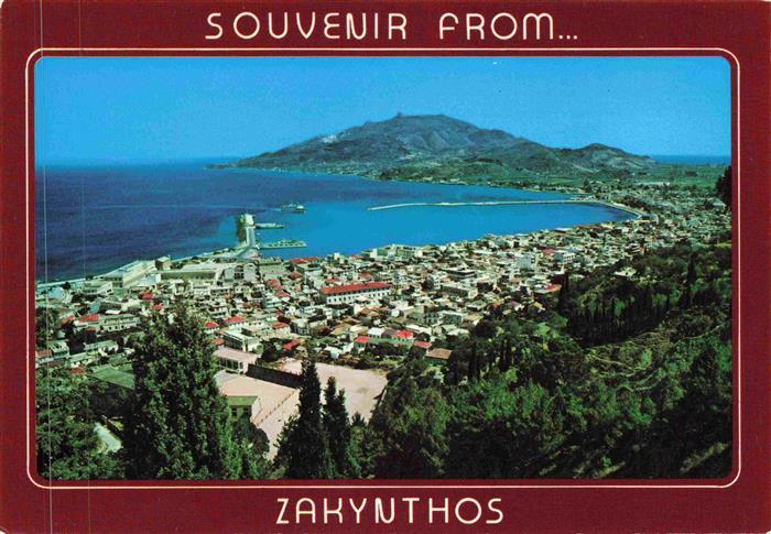 73984613 Zakynthos Zante Greece Fliegeraufnahme mit Stadt und Hafen