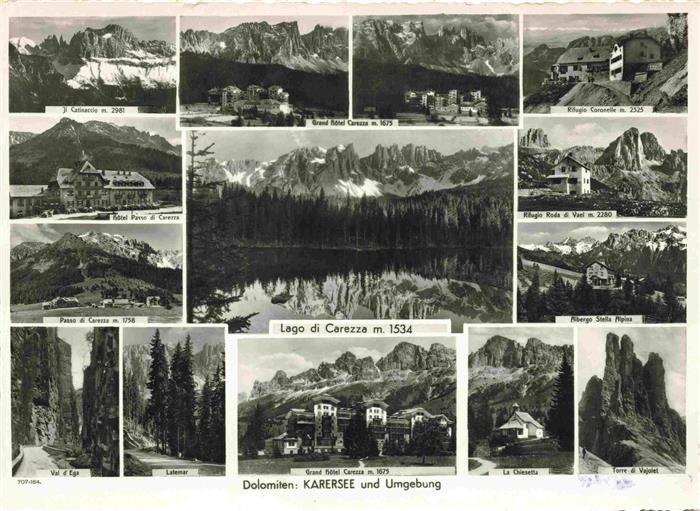 73984860 Karersee Lago di Carezza IT Dolomiten und Umgebung Orts und Teilansicht