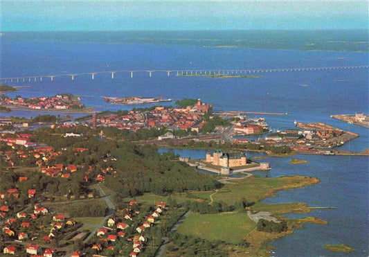 73985592 Kalmar Suède Photo aérienne de la garnison de résidence et du château de la ville portuaire