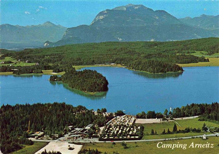 73985669 Faakersee Kaernten AT Strand-Camping Arneitz Restaurant gegen Villacher