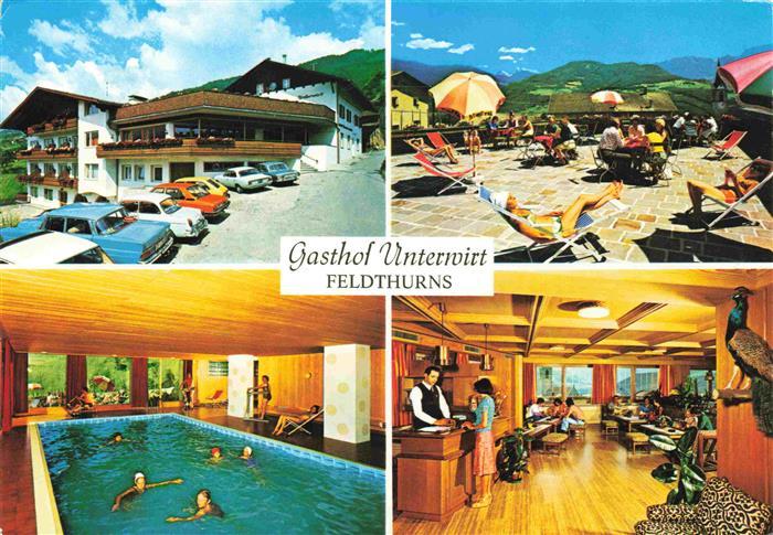 73985802 Feldthurns Gasthof Unterwirt Terrasse ensoleillée Piscine couverte Restaurant