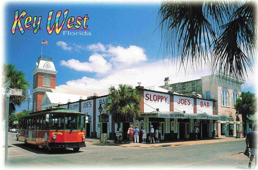 73986094 Key West Florida USA Famous Sloppy Joe's Bar Duval Street Bus