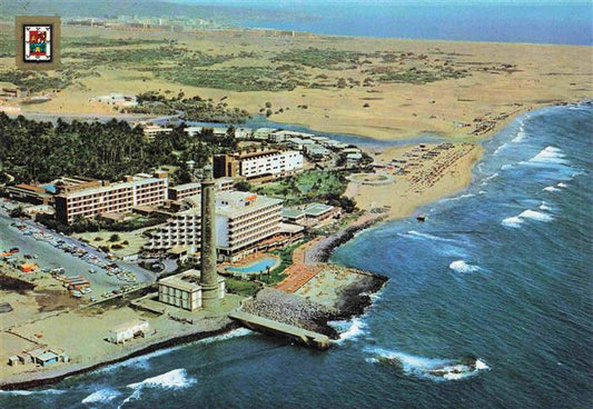 73986650 Maspalomas Gran Canaria ES Lighthouse and Dunes Fliegeraufnahme