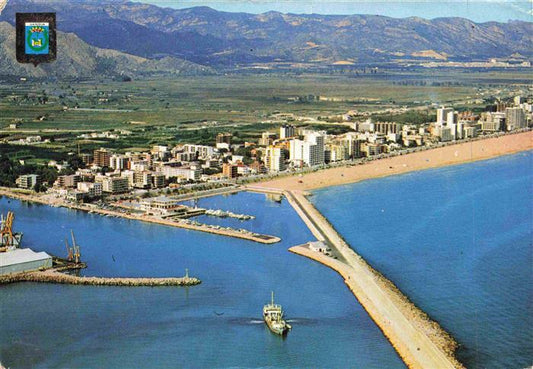 73986762 Gandia ES Puerto y playa Fliegeraufnahme