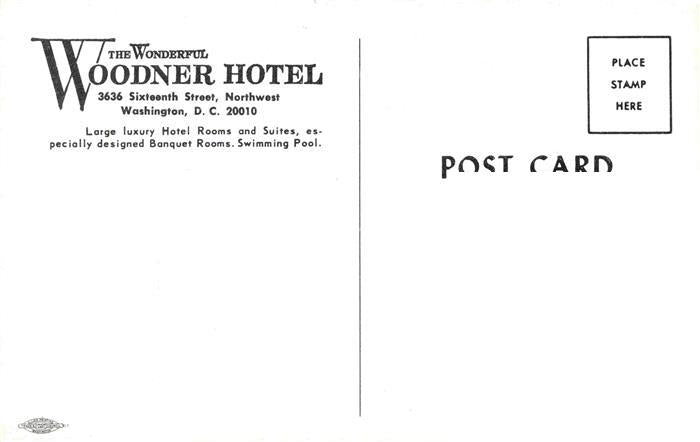 73988414 WASHINGTON DC USA Vue aérienne de l'hôtel Woodner