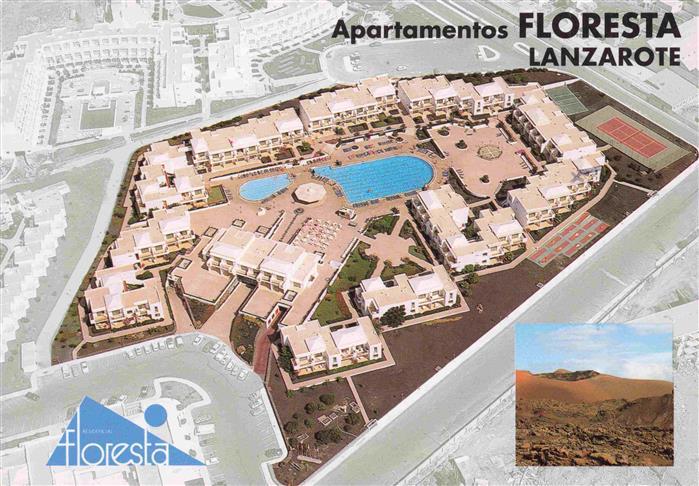 73988644 Lanzarote Kanarische Inseln ES Apartamentos Floresta Fliegeraufnahme