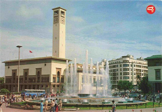 73991013 Casablanca Maroc Fontaine lumineuse et musicale Place des Nations Unies