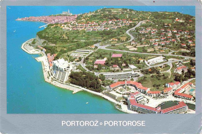 73991281 Portoroz Portorose Piran Istria Slovenia aerial photograph