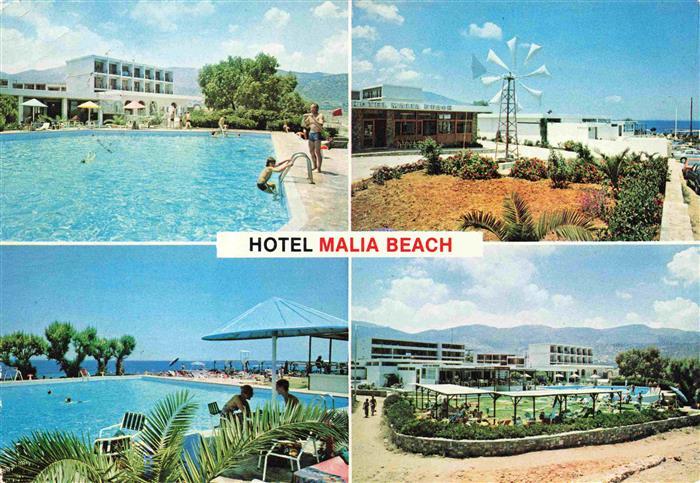 73991286 Crete  Kreta Greece Hotel Malia Beach Schwimmbad Windrad Park