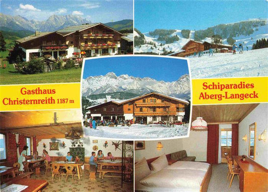 73991289 Maria Alm Steinernen Meer AT Gasthaus Christenheit Gastraum Zimmer Pano