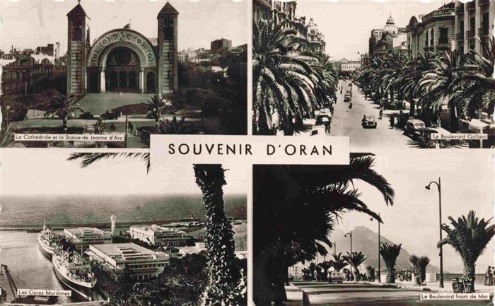 73991365 ORAN Algerie The Cathedral and the Statue of Joan of Arc Les Gares Marit