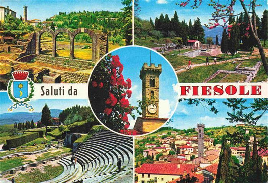 73991415 Fiesole Toscana IT Ruin Park Arena Panorama Bell Tower