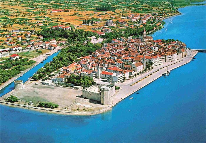 73992386 Trogir Trau Croatia Fliegeraufnahme