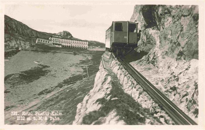 74024779 Zahnradbahn Standseilbahn Furniculaire Rack Railway-- Hotel Pilatus Kul