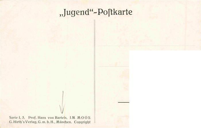 74025501 Bartels Prof. Hans von Kuenstlerkarte Im Moos