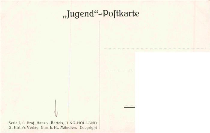 74025503 Bartels Prof. Hans von Kuenstlerkarte Jung Holland Jugend