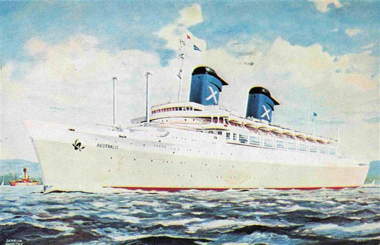 74025580 Dampfer Oceanliner S.S. Australisn Chandris Lines