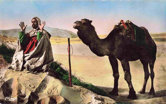 74025618 Kamele  Camel Chameau-- Priere au Desert L Afrique