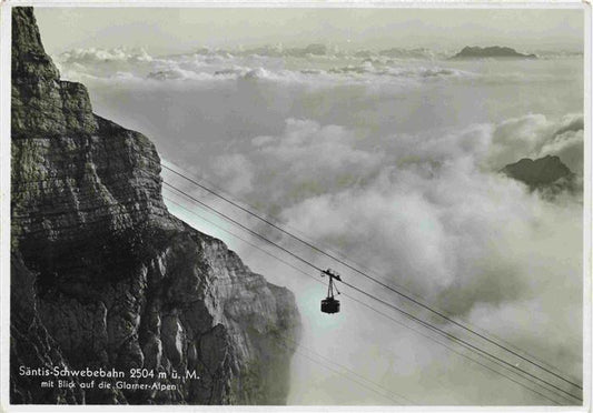 74027243 Seilbahn Cable-Car Telepherique Saentis Glarner Alpen