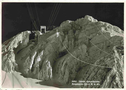 74027244 Seilbahn Cable-Car Telepherique Saentis Bergstation