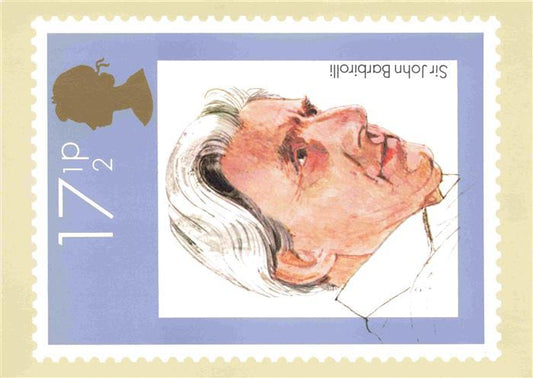 74027813 Briefmarken auf AK Timbres Postage Francobollo-- Sir John Barbirolli