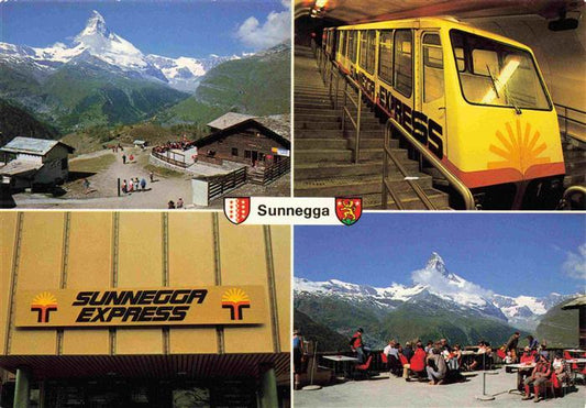 74027853 Zahnradbahn Standseilbahn Furniculaire Rack Railway-- Zermatt Sunnegga