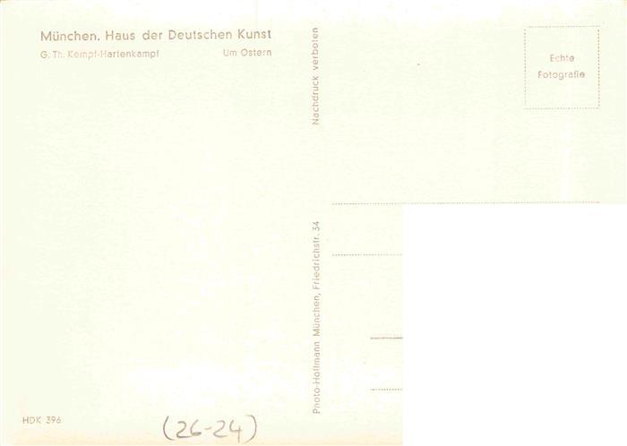 74027863 Verlag HDK Haus der Deutschen Kunst Nr. Muenchen G. Th. Kempf Hartenkam