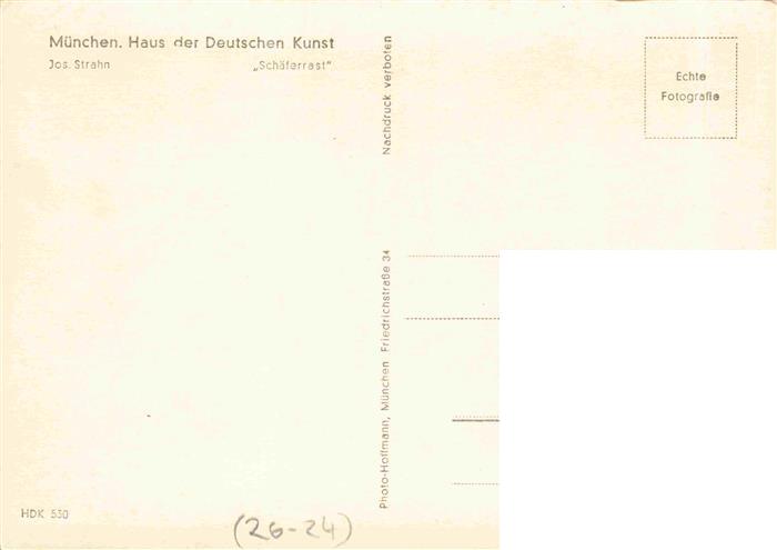 74027866 Verlag HDK Haus der Deutschen Kunst Nr. 530 Muenchen Jos. Strahn Schaef