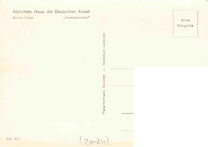 74027867 Verlag HDK Haus der Deutschen Kunst Nr. 403 Muenchen Gustav Traub Abend