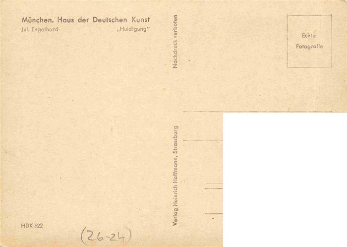 74027868 Verlag HDK Haus der Deutschen Kunst Nr. 522 Muenchen Jul. Engelhard Hul