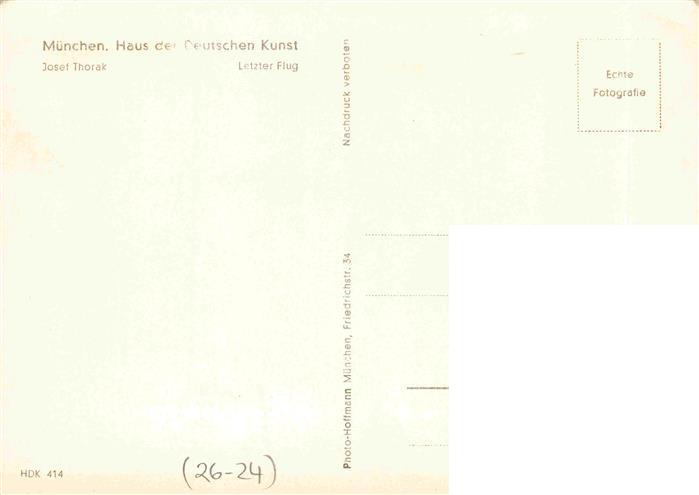 74027875 Verlag HDK Haus der Deutschen Kunst Nr. 414 Muenchen Josef Thorak Letzt