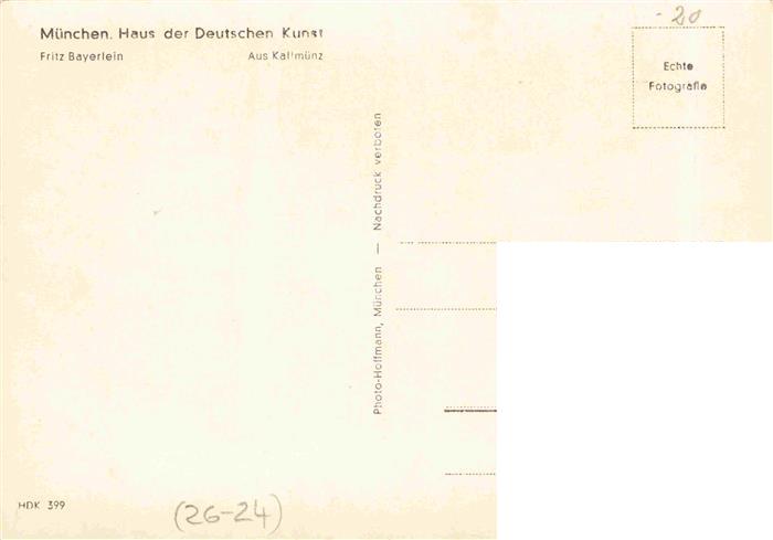 74027878 Verlag HDK Haus der Deutschen Kunst Nr. 399 Muenchen Fritz Bayerlein Au