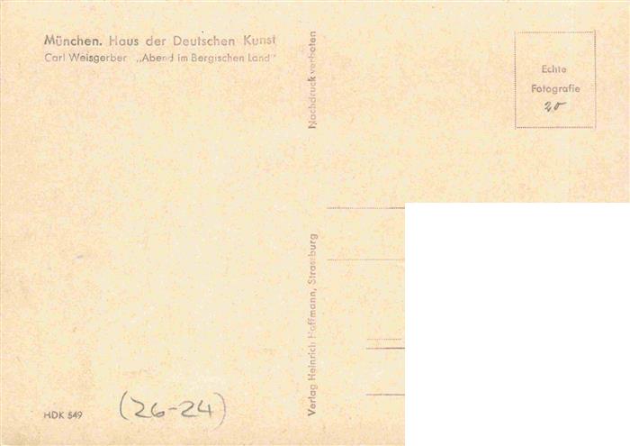 74027883 Verlag HDK Haus der Deutschen Kunst Nr. 549 Muenchen Carl Weisgerber Ab