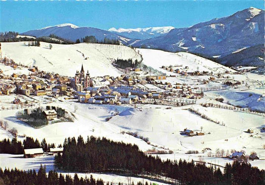 73993053 Mariazell  Steiermark AT Fliegeraufnahme mit Wildalpe Schneealpe und St