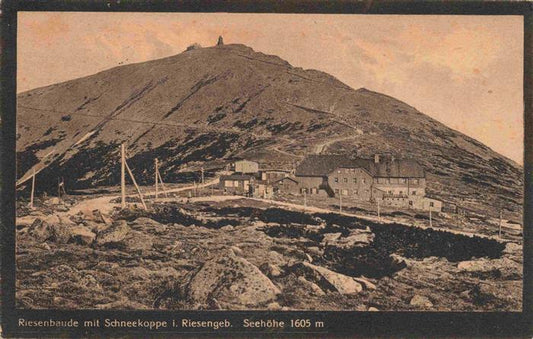 73963783 Schneekoppe Snezka CZ Riesenbaude im Riesengebirge