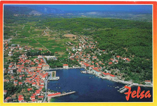 73964439 Jelsa Croatia Panorama Hafen