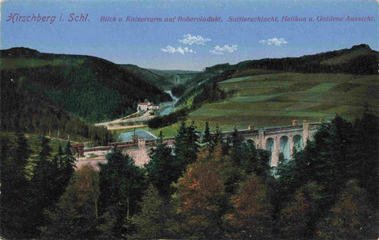 73964747 Hirschberg  JELENIA GORA Riesengebirge PL Blick vom Kaiserturm auf Bobe