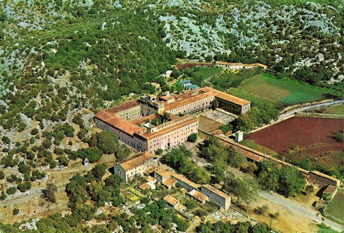 73964991 Lluc Kloster Mallorca ES Santuario de Lluc Fliegeraufnahme