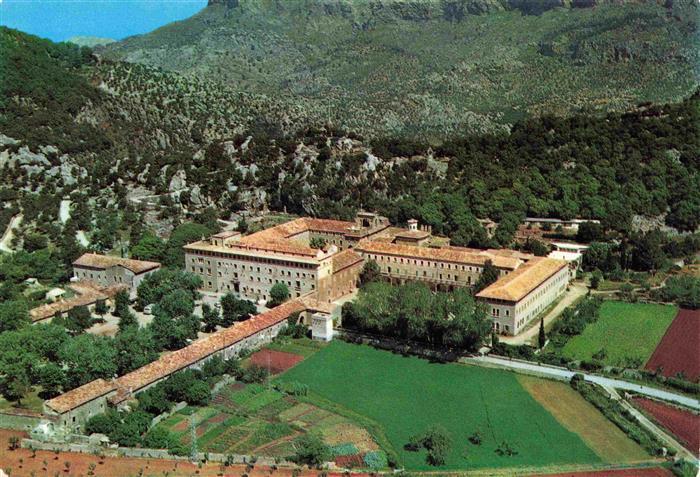 73964992 Lluc Kloster Mallorca ES Santuario de Lluc Fliegeraufnahme