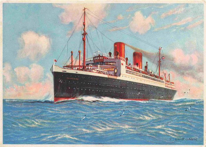 74007198 Steamer Oceanliner LLOYD Bremen Twin-screw steamer Stuttgart