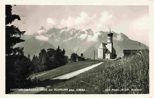 73965583 Bartholomaeberg 1100m Vorarlberg AT Panorama mit Kirche