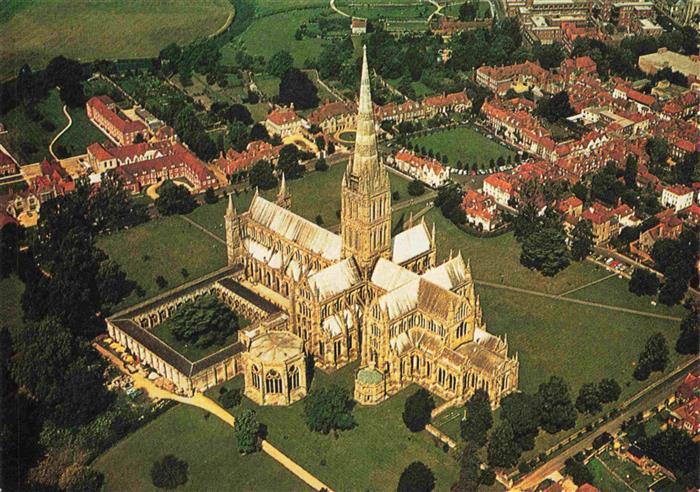 73966087 Wiltshire UK Salisbury Cathedral Fliegeraufnahme