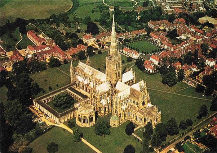 73966298 Wiltshire UK Salisbury Cathedral Aerial view